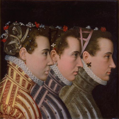 A Triple Portrait ca 1570 attributed to  Lucas de Heere  Location TBD